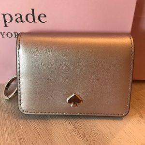 Kate Spade blush bifold card holder w
